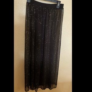 Sheer mesh maxi skirt .